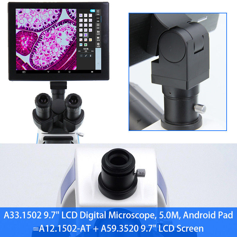 OPTO-EDU A33.1502 9.7" 5.0M Portable Lcd Microscope With Android Pad