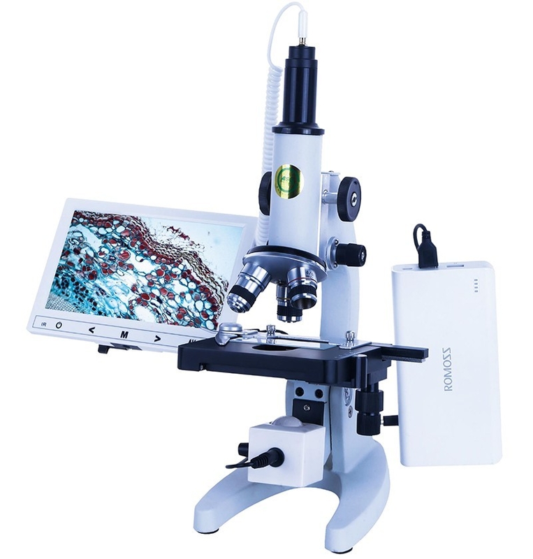 7" Digital Lcd Microscope Biological USB Portable Dual Lens 2.0M A33.5102