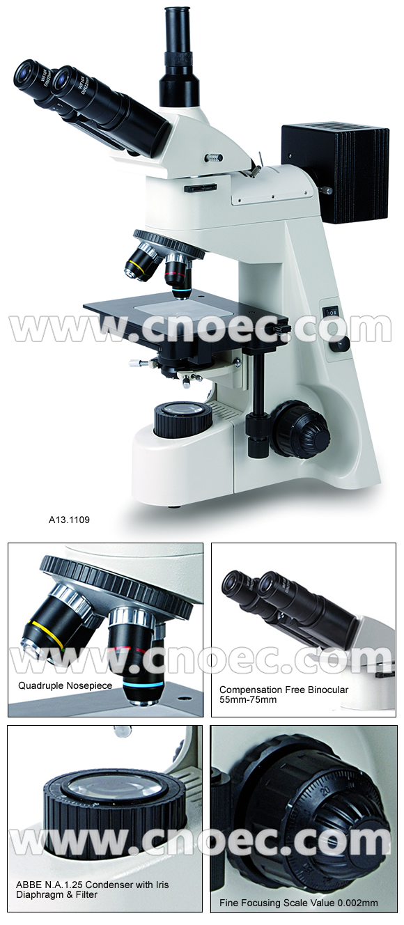 Halogen Bulb Metallurgical Optical Microscope Infinity Objective A13.1109