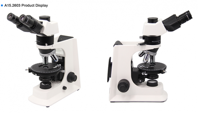 Round Stage Digital Polarizing Microscope Transmit 6V 20W Halogen Lamp ...