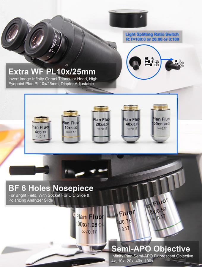 M12.5850 Compound Optical Microscope Biological Bf 2d Xyz Motorized