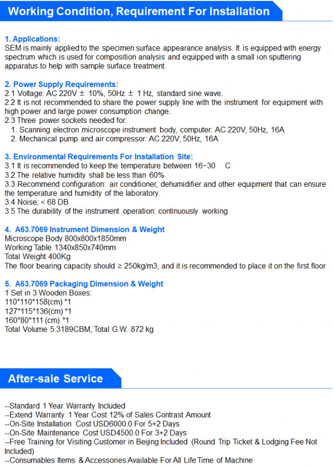 Opto Edu A63.7069 SEM: 3nm Resolution, 450000x Magnification