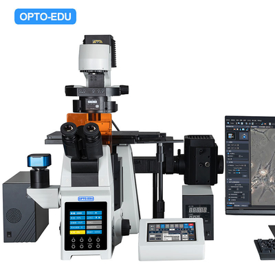 Opto Edu A16.0960 Research Level Inverted Fluorescent Microscope Motorized Nosepiece Condenser