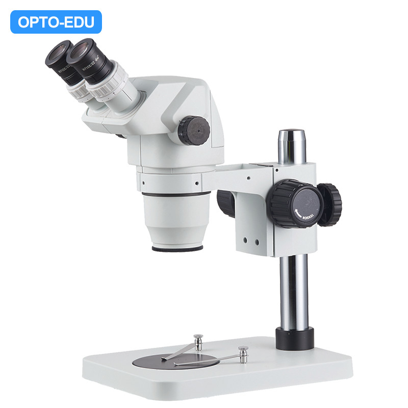 A23.3667L OPTO-EDU 6.7x - 45x Stereoscopic Zoom Microscope With Pole Stand