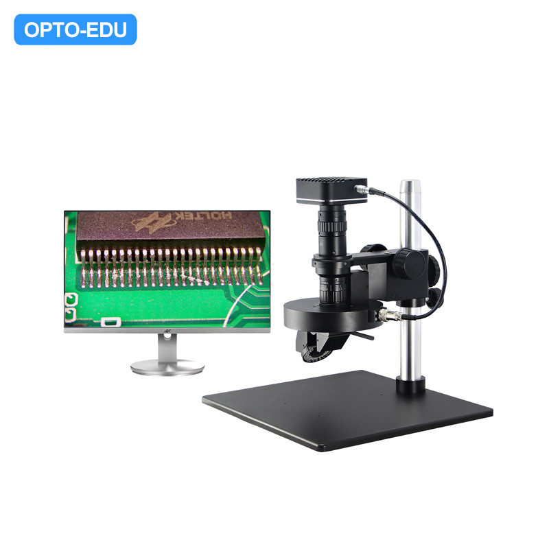 A21.1611 OPTO EDU 2D / 3d Video Microscope Auto Rotate Zoom Dual Light