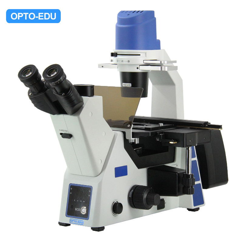 OPTO EDU A16.0912-L Inverted LED Fluorescence Microscope Semi APO BF+PH+FL ECO