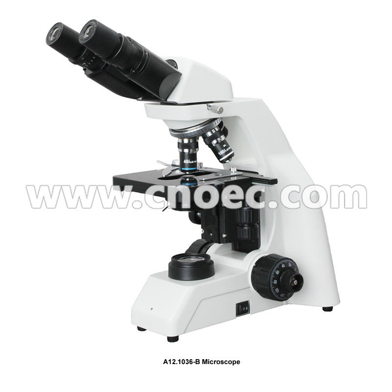 A12.1036 Double Layers Mechanical Stage Biological Compound Microscope With Infintiry Optical System