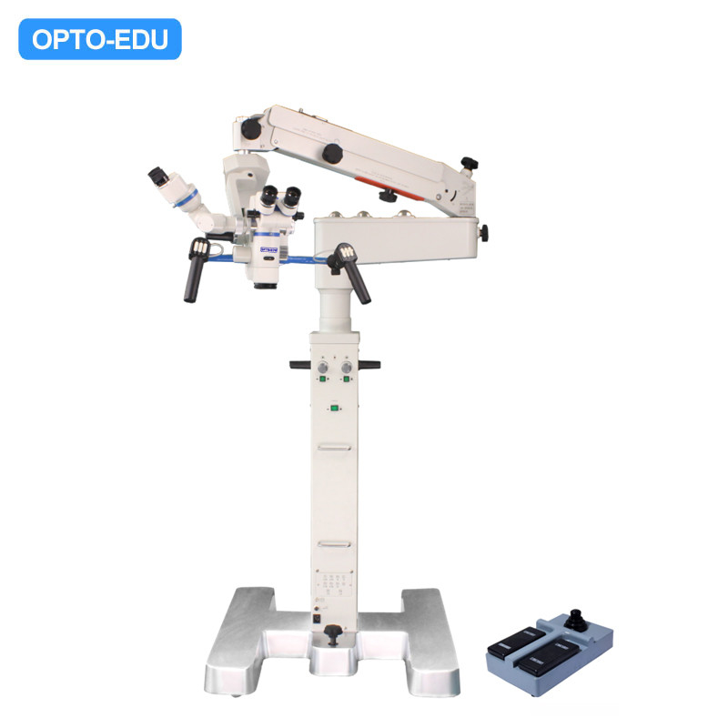 Dual Head Neurosurgery Operating Microscope Motor Zoom 3x-16x 8 Function Foot Handle A41.1950