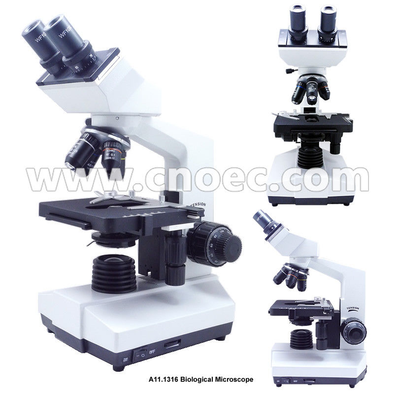 Wide Field Plan WF10X Biological Microscope A11.1316 With Double Layers Mechanical Stage