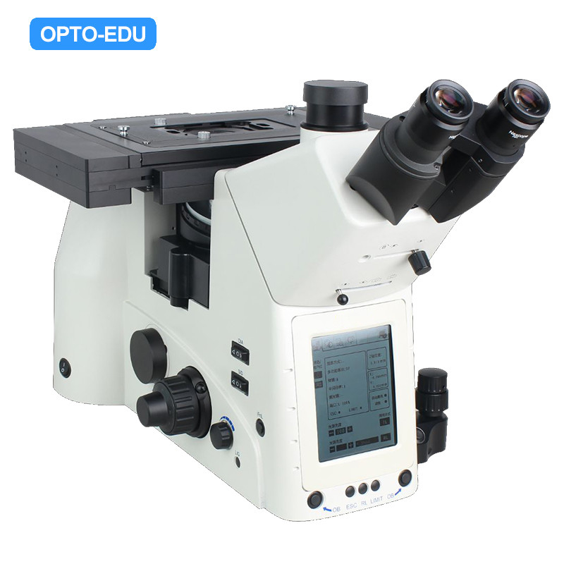 OPTO EDU A13.1098 Full Motorized Inverted Metallurgical Microscope Semi-APO
