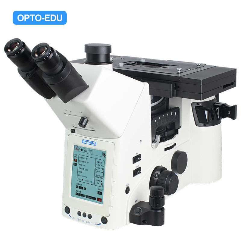 OPTO EDU A13.1098 Full Motorized Inverted Metallurgical Microscope Semi-APO