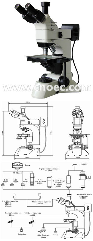 Learning Inverted Metallurgical microscopes Halogen Lamp Microscope A13.0208