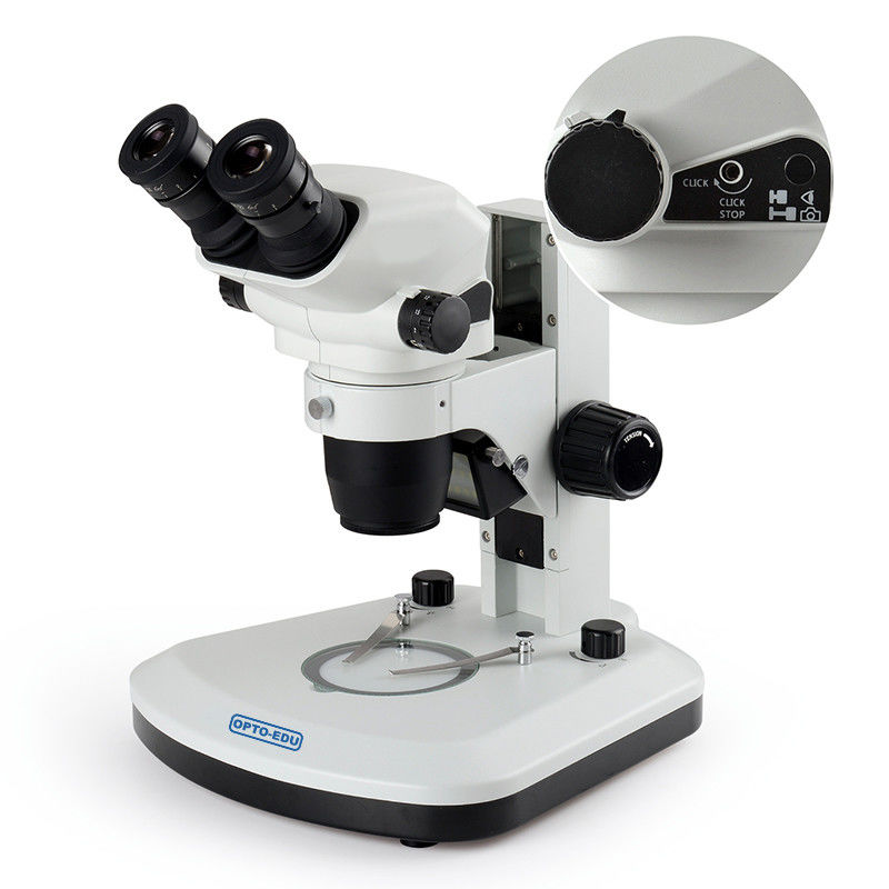 Pole Stand Zoom Stereo Optical Microscope No Light 0.7x~4.5x Zoom Lens