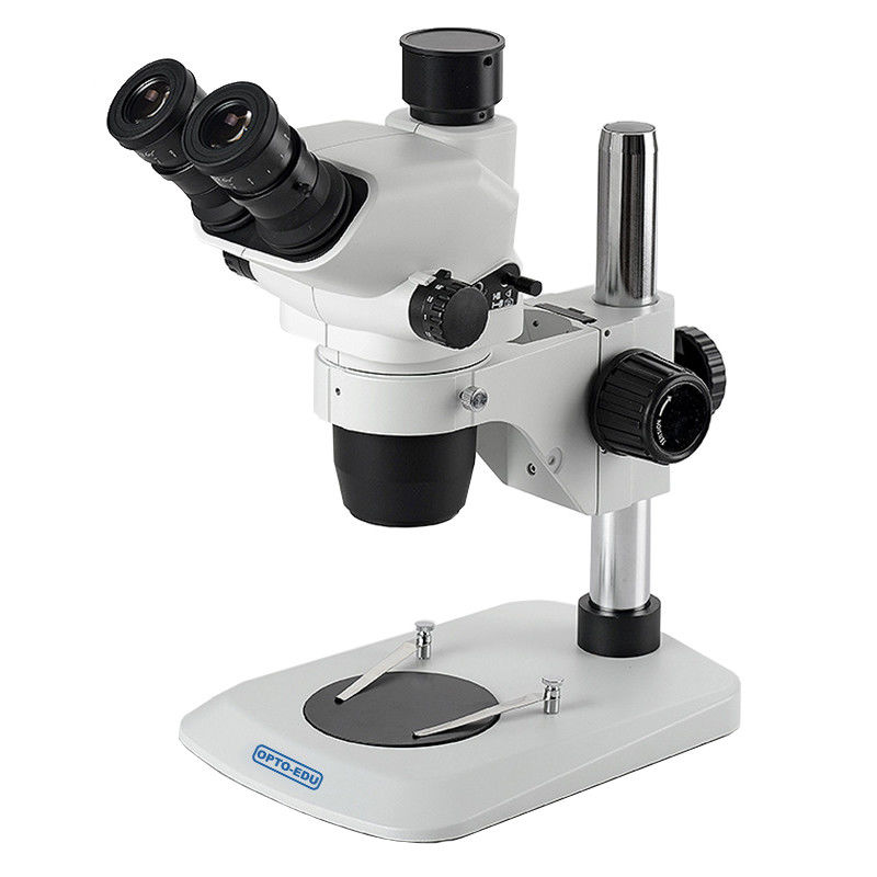 Pole Stand Zoom Stereo Optical Microscope No Light 0.7x~4.5x Zoom Lens