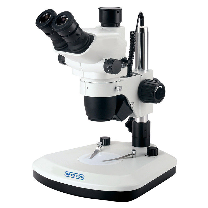 Pole Stand Zoom Stereo Optical Microscope No Light 0.7x~4.5x Zoom Lens