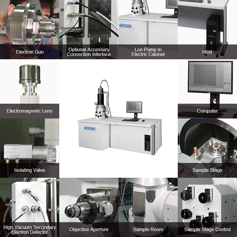 Five Axes Stage Scanning Electron Microscope Lab With Tungsten Heated Electron Gun