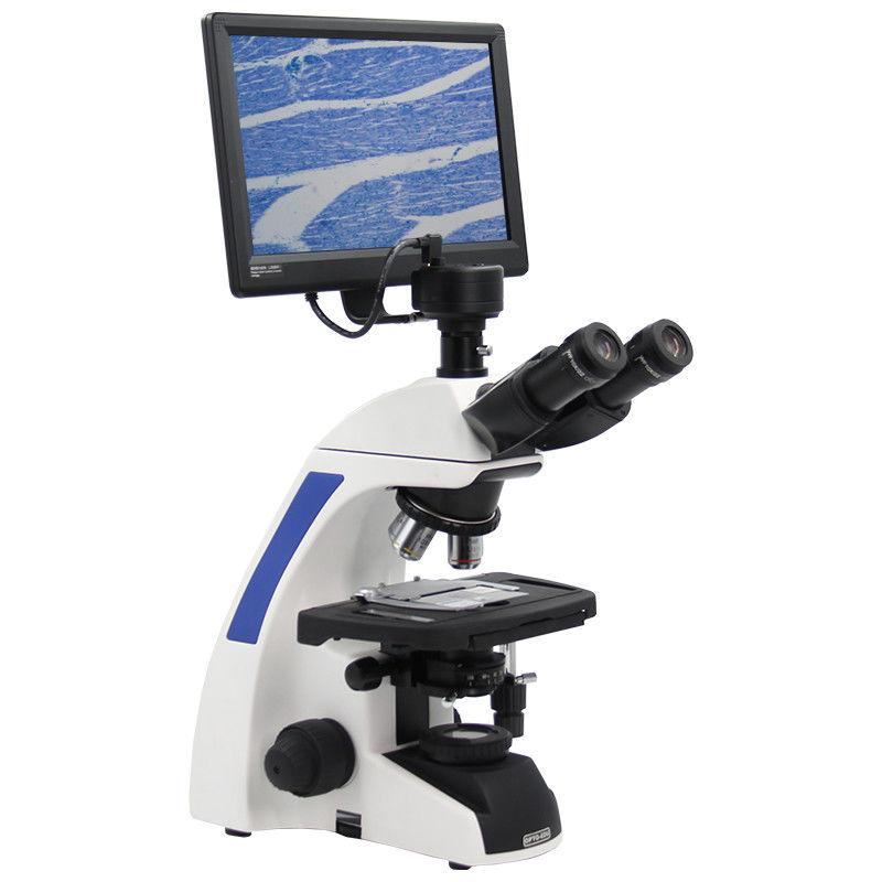 Biological Compound Video Digital Microscope / 12.5" Lab Trinocular Profesional Pantalla Lcd Microscope