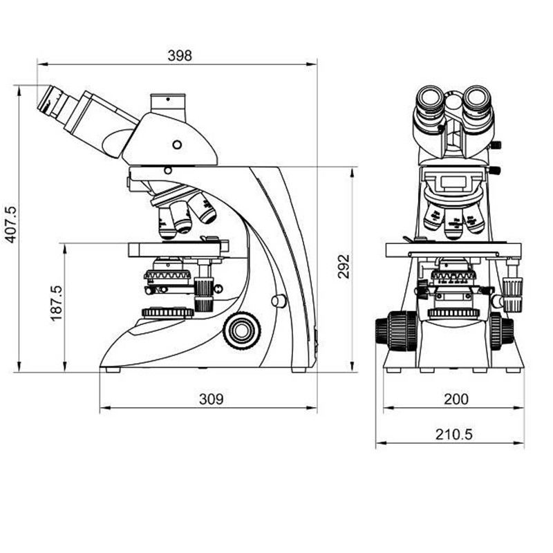 Laboratory Compound Optical Microscope 1000x