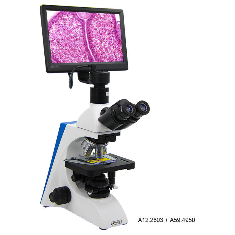 LED 40-1000x Compound Optical Microscope A12.2603 Biological Research Trinocular Lab Microscope