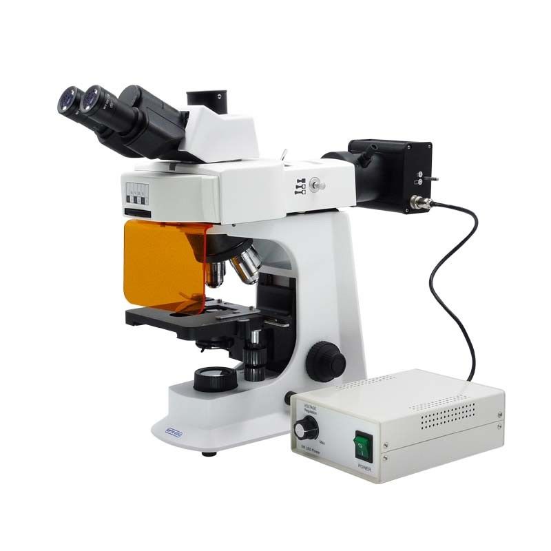 LED Light Fluorescence Microscope OPTO-EDU A16.2603-T2 1000X Trinocular