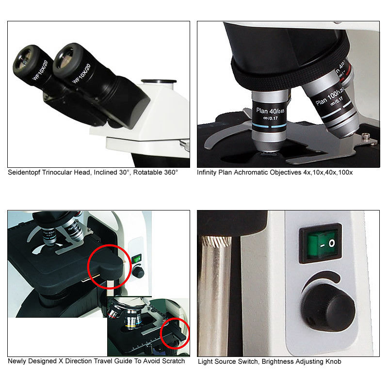 40x - 1000x A12.1010 Binocular Biological Microscope Laboratory Biological Microscope