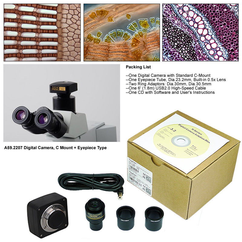 OPTO-EDU A59.2207-3.2M Digital Eyepiece USB CCD/CMOS Microscope Digital Eyepiece Camera