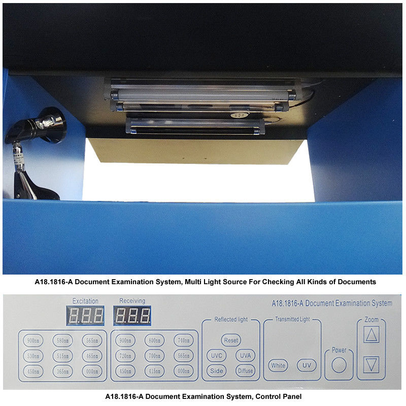 A18.1816-A Document Examination Analyzer / Document Examination Equipment With Halogen Lamp UVC UVA