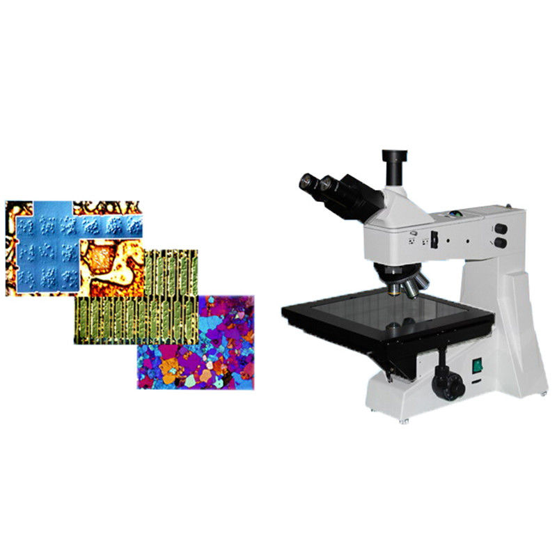 Epi Illumination Handheld Digital Microscope 12V / 50W Halogen DIC Push / Pull Slids