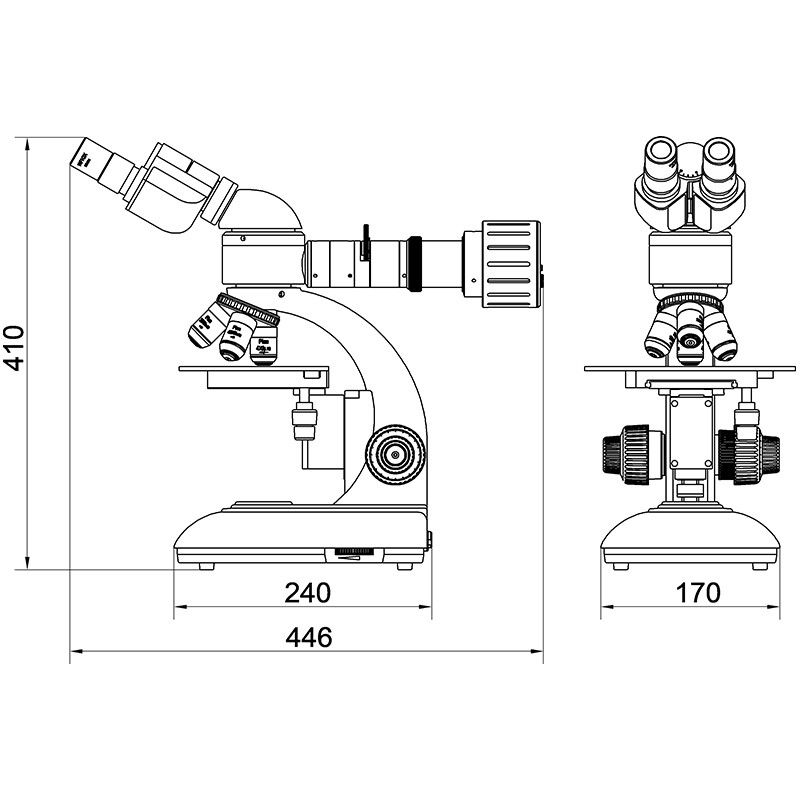 WF10X Eyepiece Binocular Student Optical Microscope ABBE NA1.25 Condenser