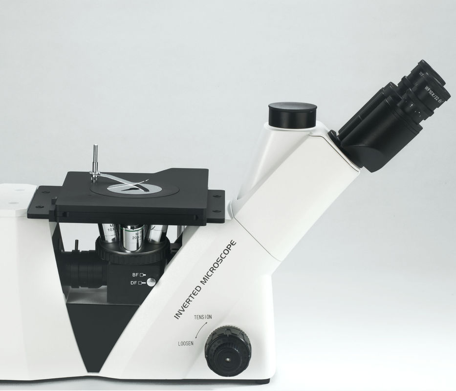 Trinocular Head Metallurgical Optical Microscope 4 Holes Nosepiece Three Layer Mechanical Stage