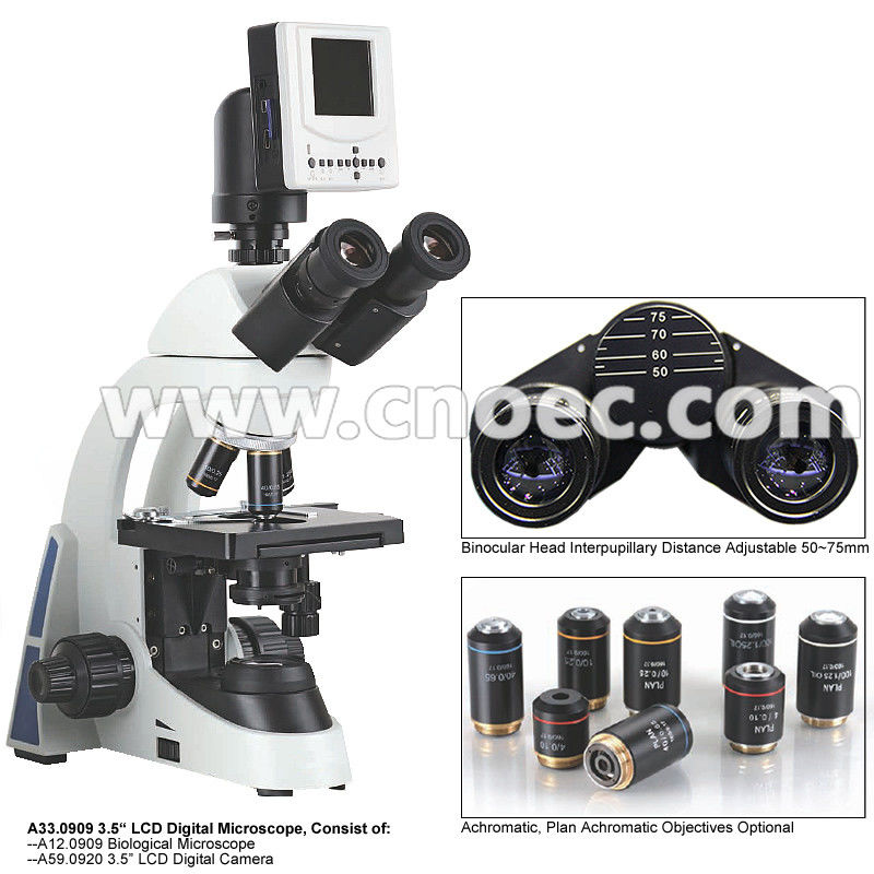 Compensation Binocular Optical Microscope LED Illumination Microscopes A12.0909