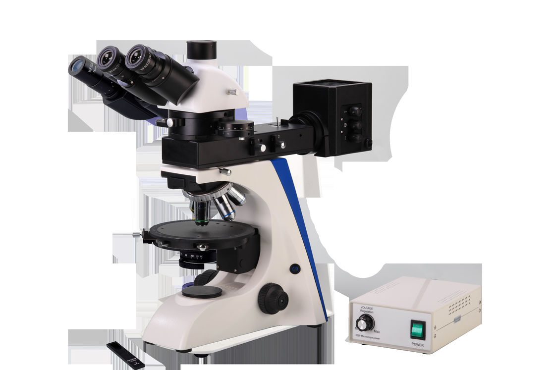 Objective Transmitting Laboratory Polarizing Microscope LED Light Source