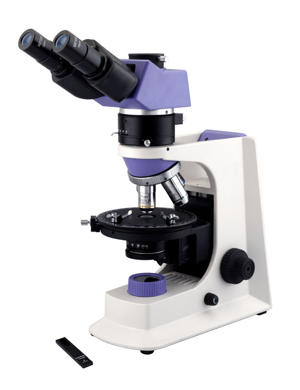 Round Stage Digital Polarizing Microscope Transmit 6V 20W Halogen Lamp A15.2603