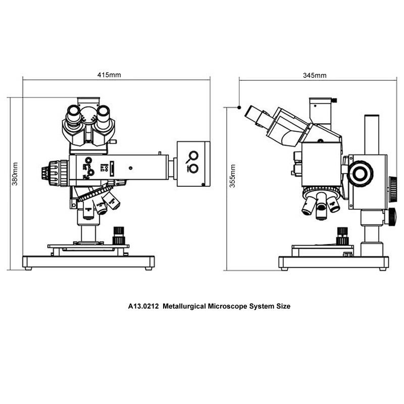 Laboratory Reflected EPI Metallurgical Optical Microscope A13.0212 Trinocular Head