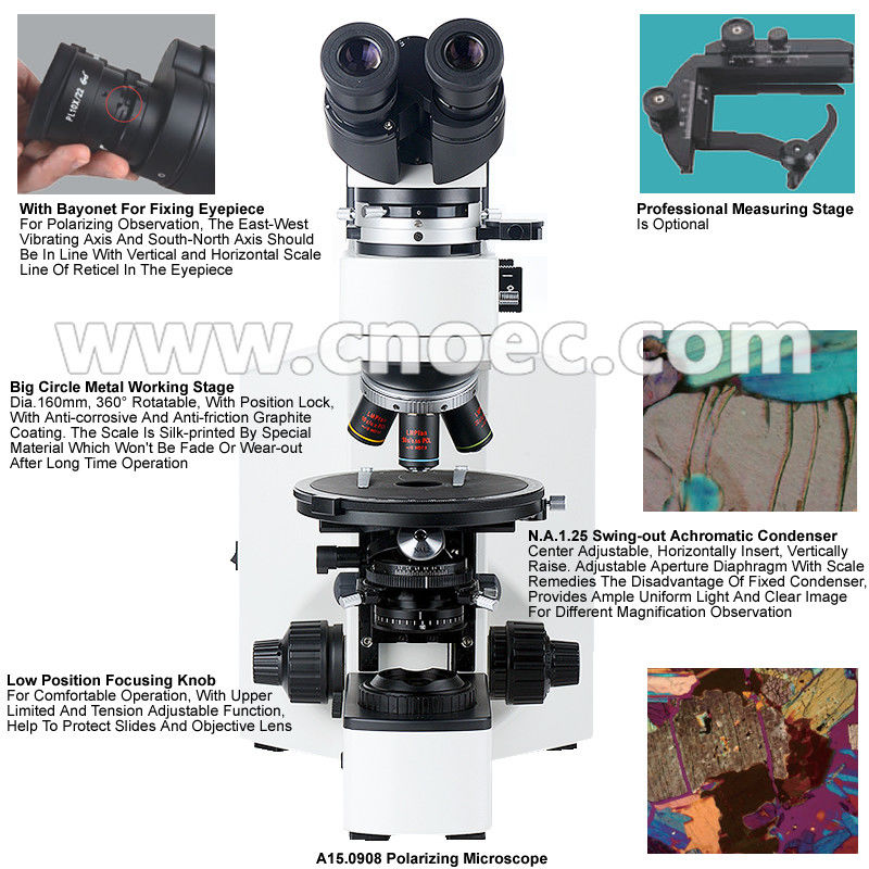 Binocular Zoom Polarizing Light Microscope High Definition For Laboratory