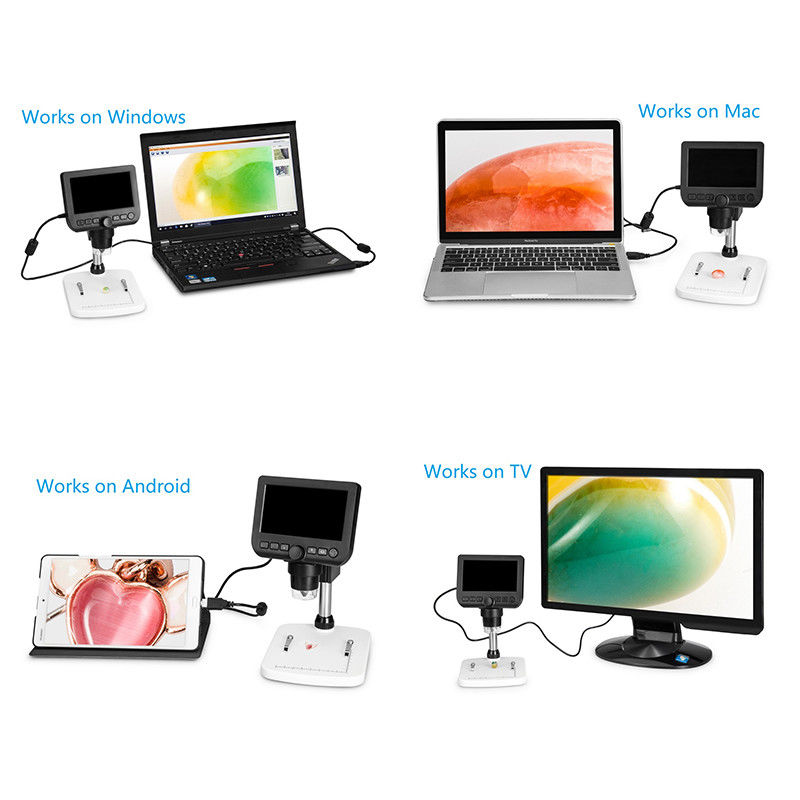 LCD Standalone Inspection Digital Microscope 600x Brightness Adjustable A33.5006