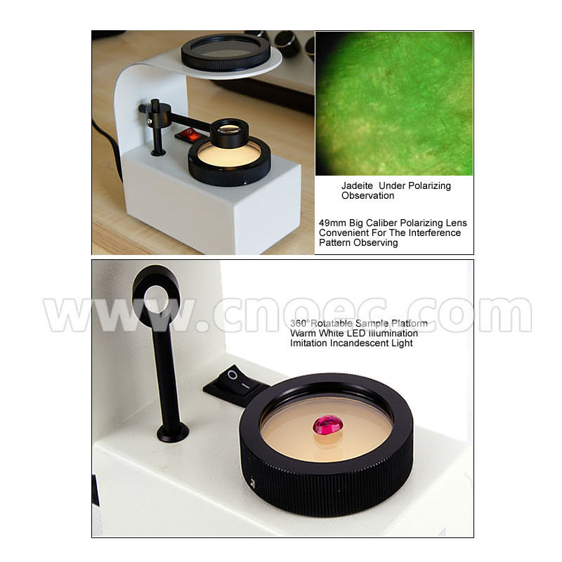 Desk Top Polariscope 360 Degree Platform Rotatable Jewelry Microscope A24.6331 - A