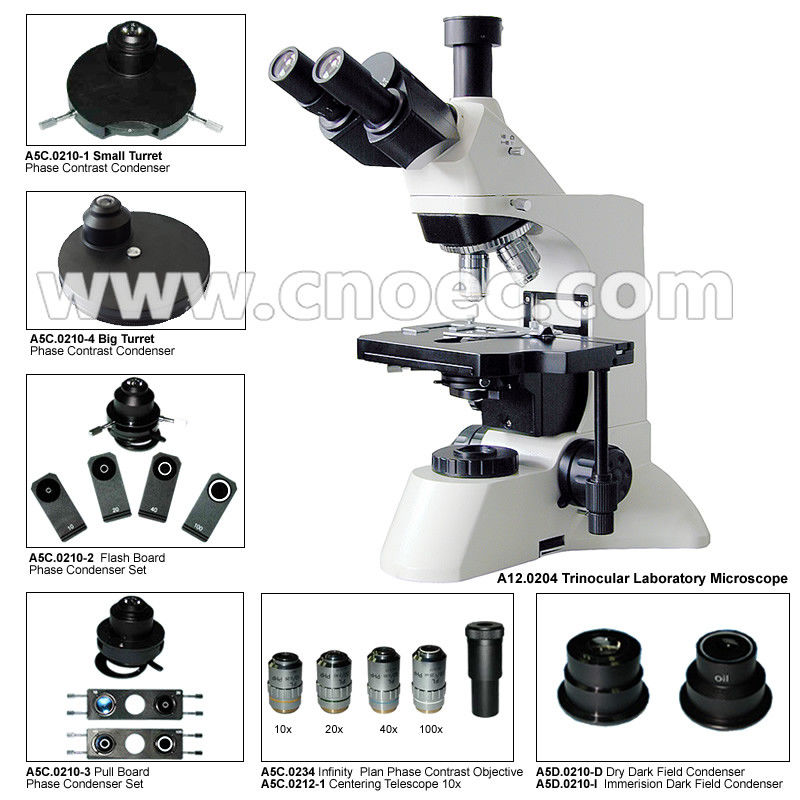 Infinity Trinocular Biological Microscope 6V 30W Halogen Lamp A12.0204