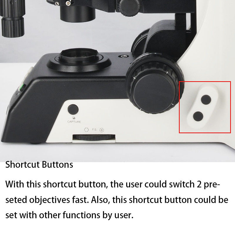 Trinocular Manual Transmit Reflect Optical Metallurgical Microscope