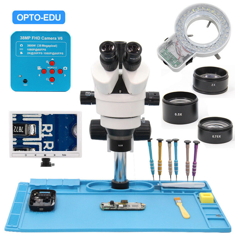 A23.1503 Zoom Stereo Microscope 0.7-4.5x Mobile Phone Repair Can Up To 3.5x-180x