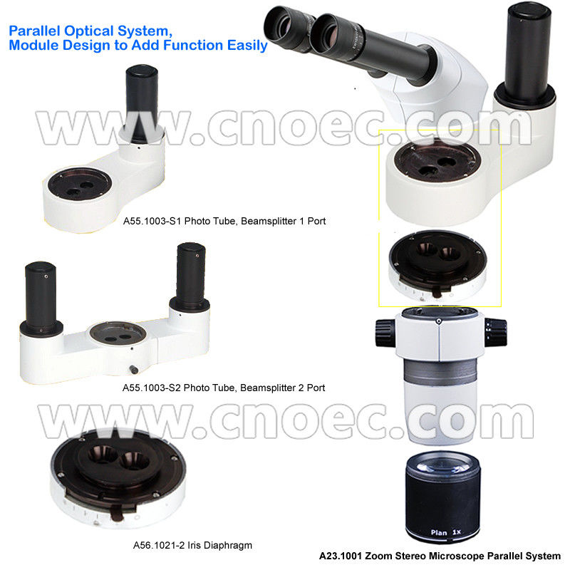 Stereo Optical Microscope Parellel Zoom Stereo 0.8 - 8x , 0.8 - 6.4x A23.1001