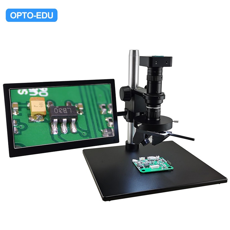 OPTO-EDU A21.1610 2d 3d Digital Video Microscope Manual Rotate 0.6-5.0x 1080p Zoom