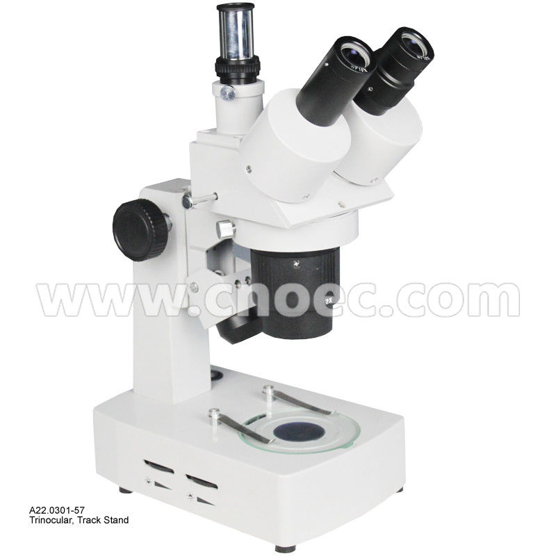 10x - 40x Trinocular Stereo Optical Microscope Track Stand and Pole Stand  A22.0301