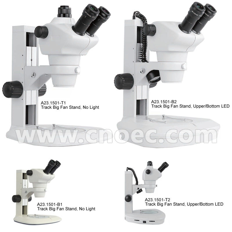 8x - 50x Trinocular Stereo Zoom Microscope with Track Stand LED Light A23.1501