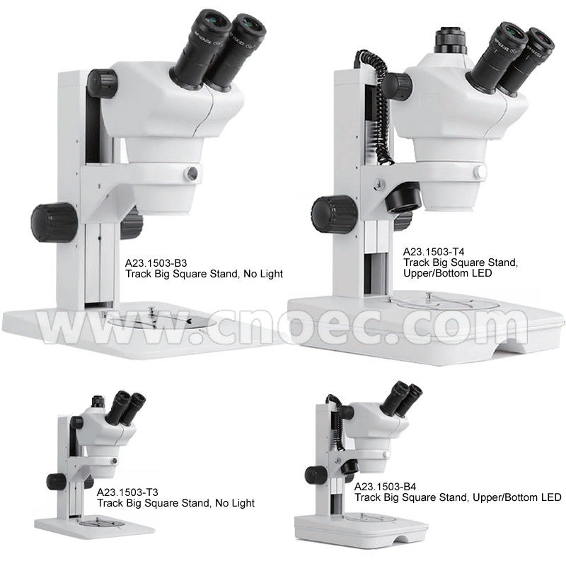 8x - 50x Trinocular Stereo Zoom Microscope with Track Stand LED Light A23.1501