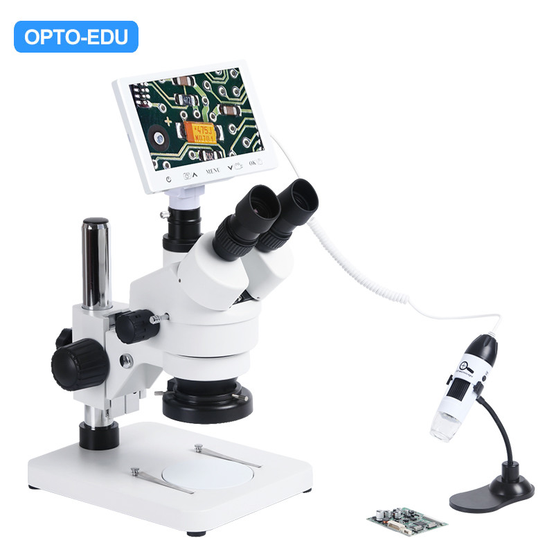 Stereo Usb Portable IPS Screen Hand Held Digital Microscope Dual Lens