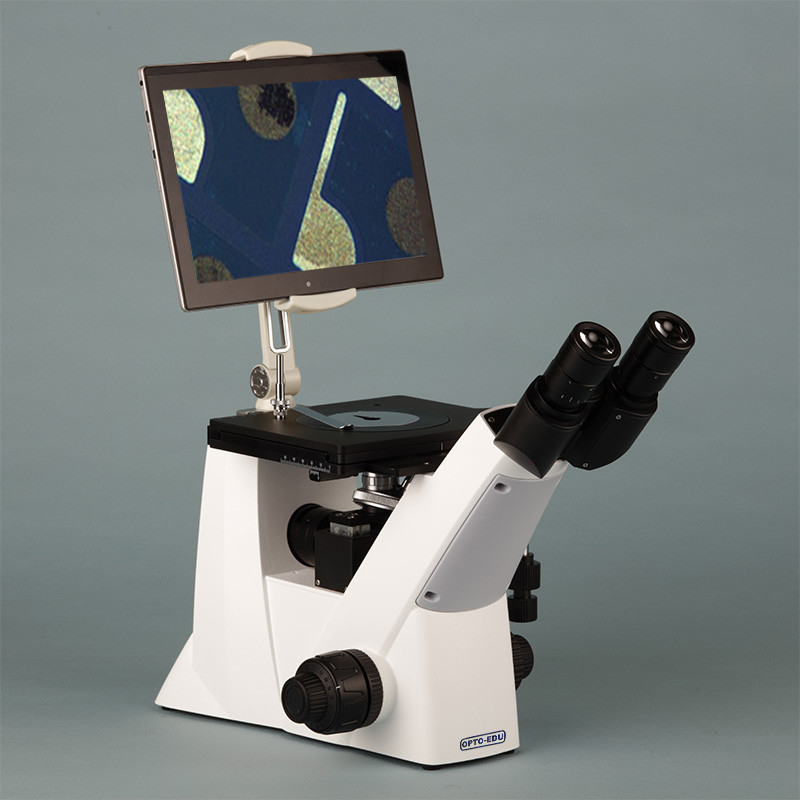 OPTO-EDU A13.2607 Invered MetallInvered Metallurgical Microscope, BF,PL