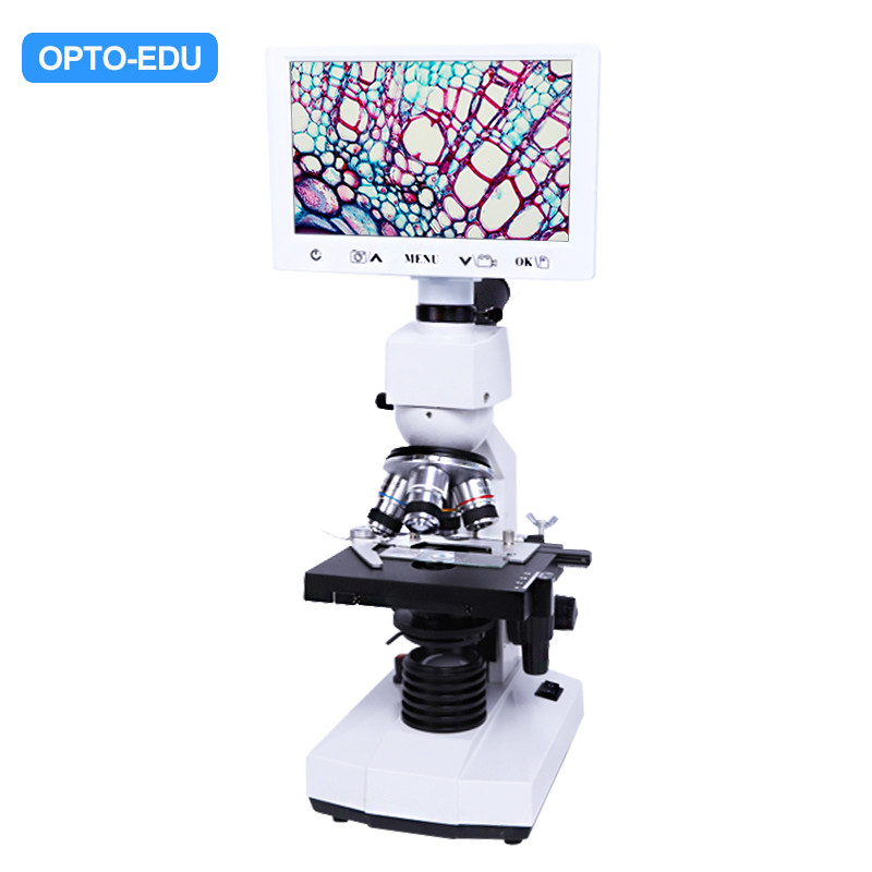 OPTO-EDU A33.5121-TH 2.0M 7" LCD Biological + USB Portable Dual Lens Digital Microscope