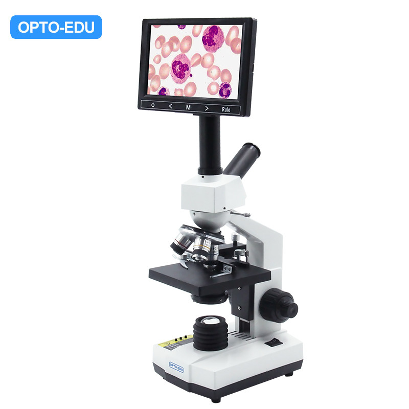 OPTO-EDU A33.5100 7" LCD 640x Video Microscopio Usb Digital Heating Stage Biological Microscope